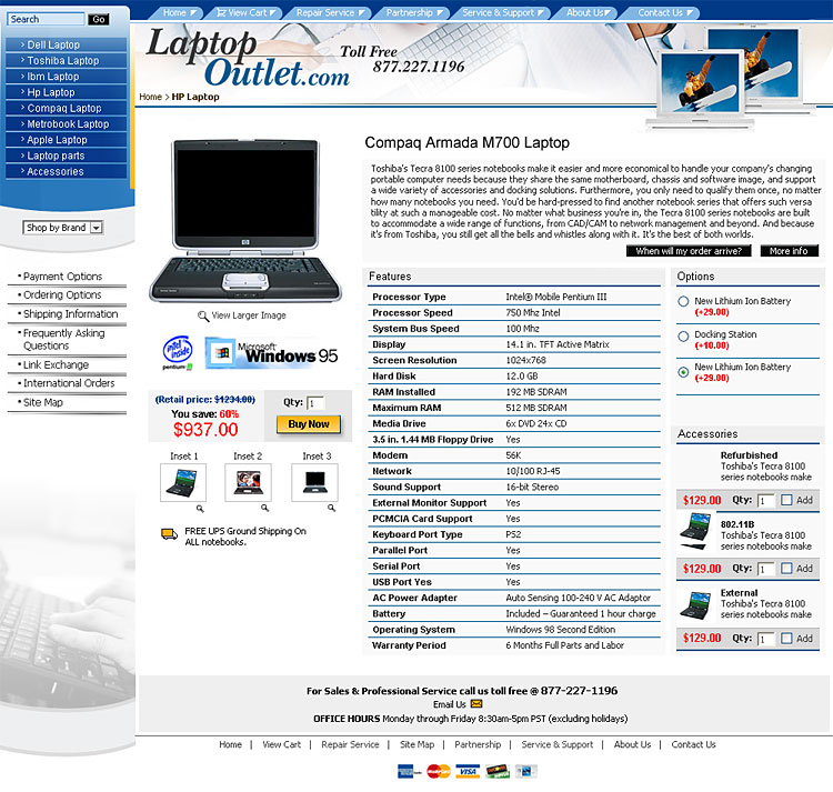 Laptop Outlet Portfolio of Alpha Store Design Studio.
